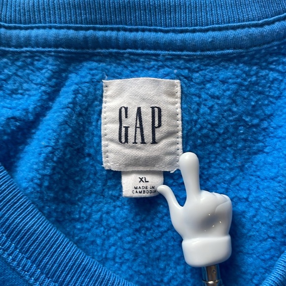 Gap Original Logo Pullover Sweatshirt Men’s Size XL Color Brezy blue - Picture 8 of 9
